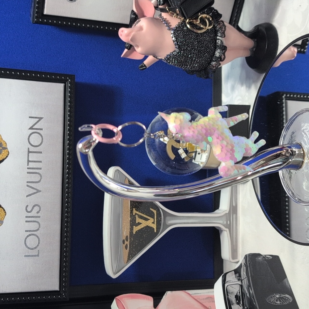 PINK PONY CLUB  - White/Irredecent Sequenced Pony- Unicorn Bag Charm/Key Ring